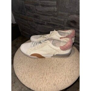 Dolce Vita Women's ZINA Cream & Dust Pink Slip On Lace Up Sneakers Size 10